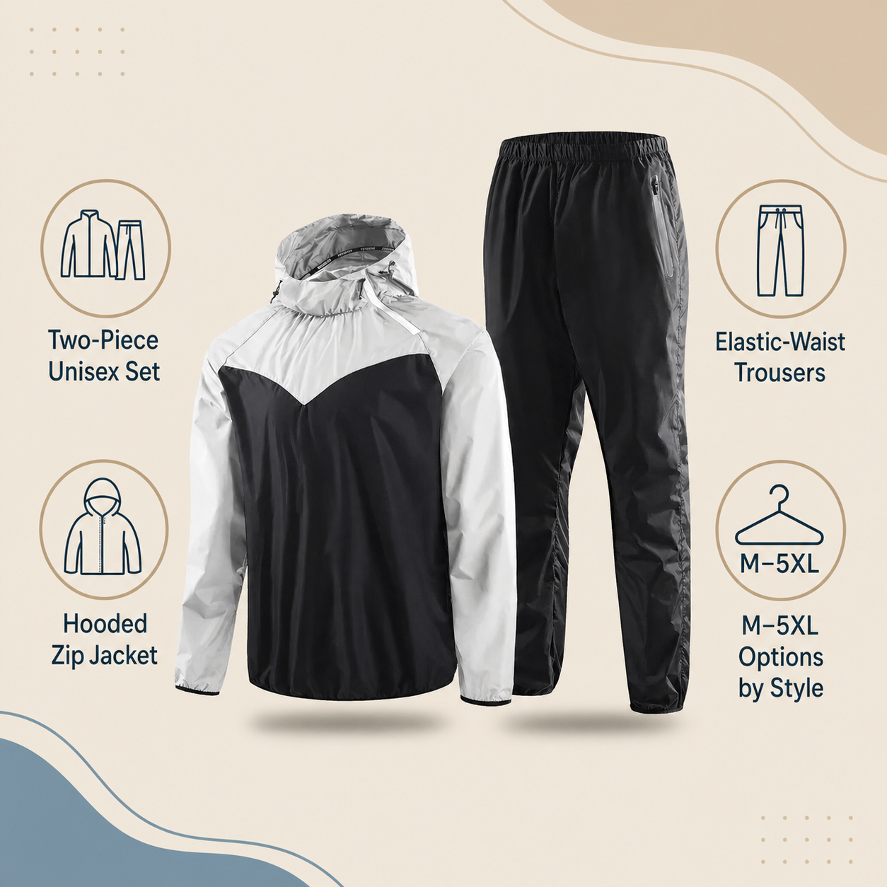 Thermal Current unisex heat training suit features infographic